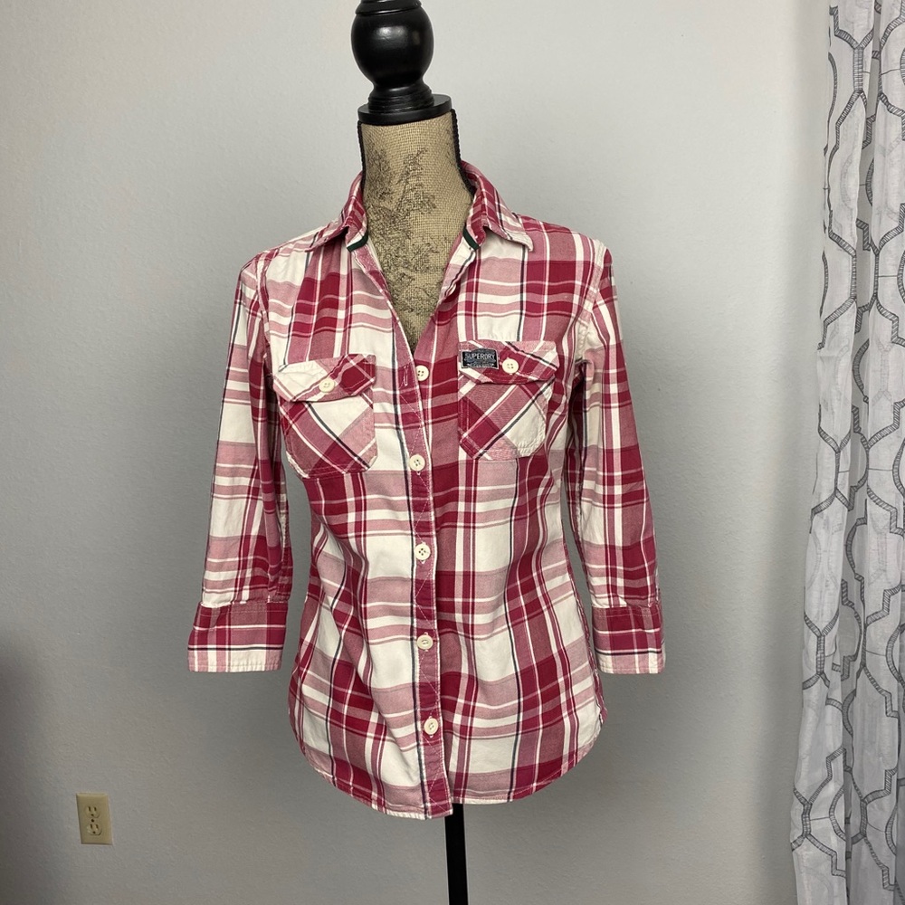 Superdry Co plaid shirt-Like New!